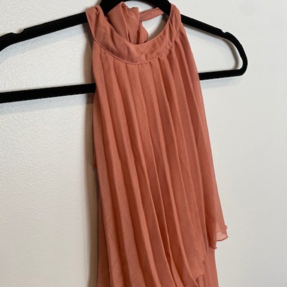 ASOS halter tie neck midi dress in pleat - Picture 4 of 6